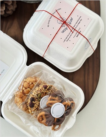 [수제간식답례품] 수제오란다,견과바,초코프레첼 3P세트 예쁜상자포장